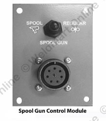 Optional spool gun control module for the Linde L-Tec Esab ST-23A spool gun